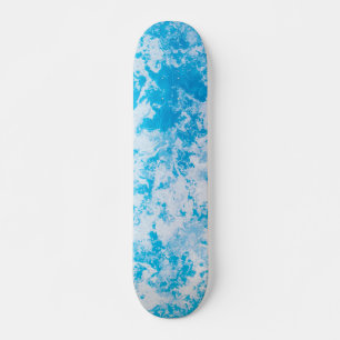 Skateboard Surface de la planète de glace bleue et blanche