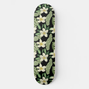 Skateboard Surface florale motif Fleurs tropicales et feuille
