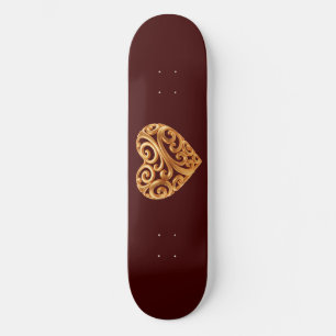 Skateboard Symbole Bourguignon Cœur Doré de l'Amour