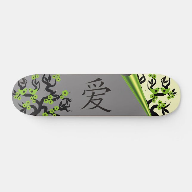 Skateboard Symbole d'amour chinois Sakura Tree Inséparables v (Horz)