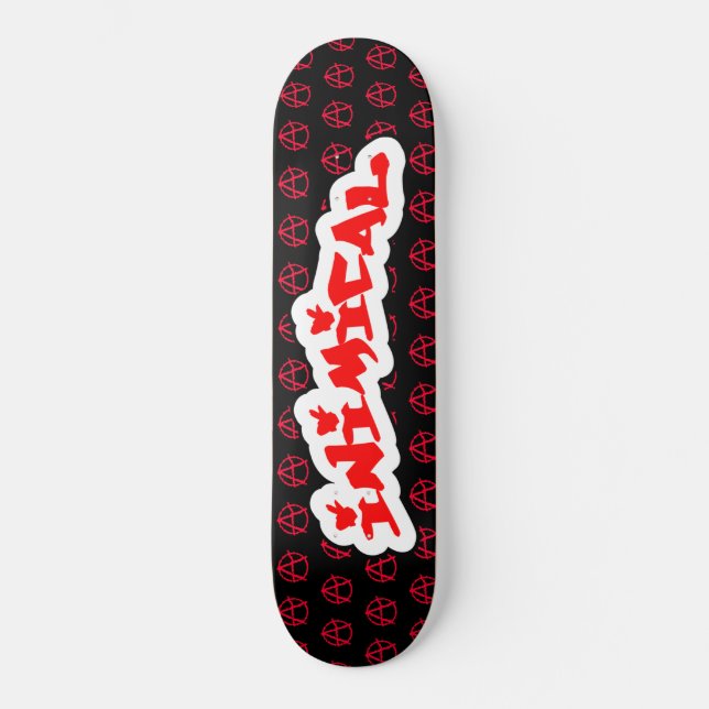 Skateboard Symbole d'anarchie inimitable (Recto)