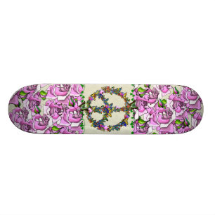 Skateboard Symbole de paix de papillon