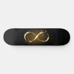 Skateboard Symbole d'infini doré