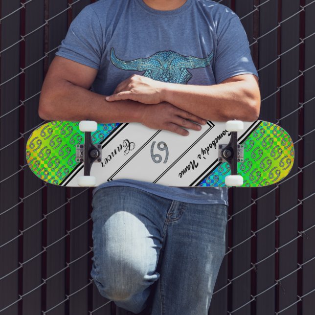 Skateboard Symbole du cancer Zodiaque Élément par Kenneth Yon (Extérieur 3)