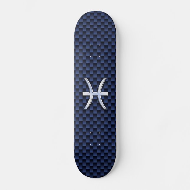 Skateboard Symbole zodiaque Pisces sur l'impression en fibre  (Recto)