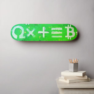 Skateboard Symboles de Bitcoin (Bright Profit Green - 5)