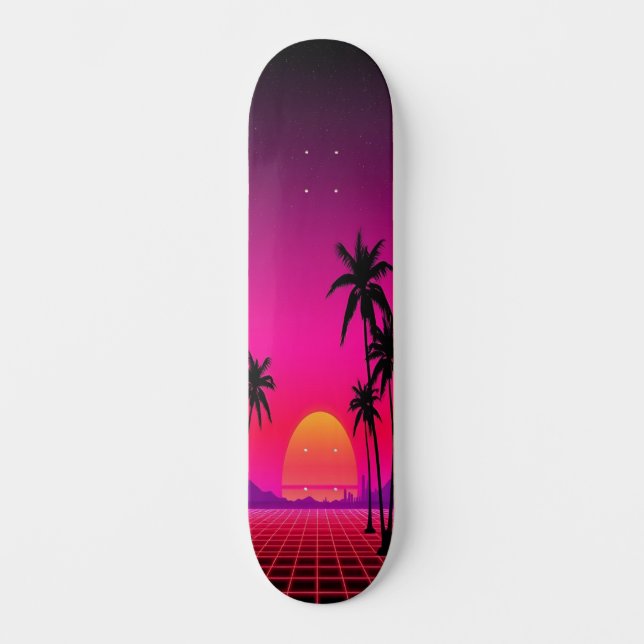 Skateboard Synthwave Sunset : Edition 1 (Recto)