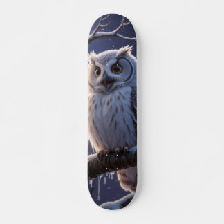 Skateboard Tabla de Skate Búho en el Invierno Frío