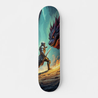 Skateboard Tabla de Skate Caballero Medieval contra Monstruo