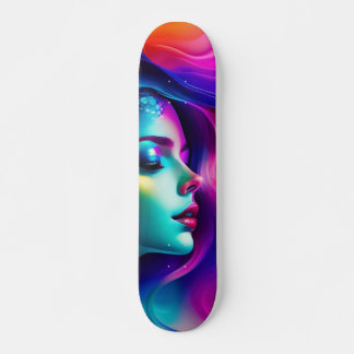 Skateboard Tabla de Skate Cara de Mujer con Múltiples Colores
