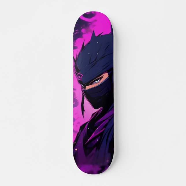 Skateboard Tabla De Skate Guerrero Ninja Con Su Atuendo (Devant)