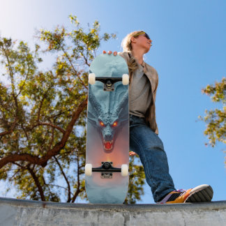 Skateboard Tabla de Skate Monstruo Rectil con Cuernos