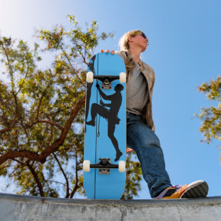 Skateboard Tabla de Skate Silueta de Escalador en Acantilado