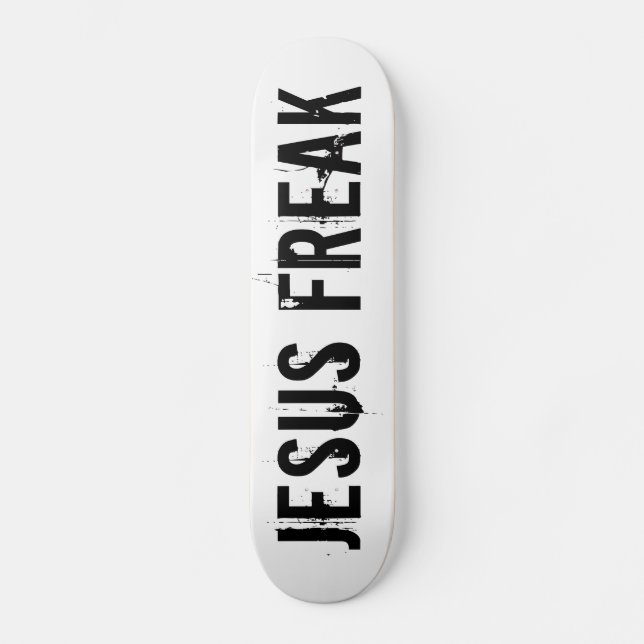 Skateboard Tableau de bord blanc de Jesus Freak (Recto)