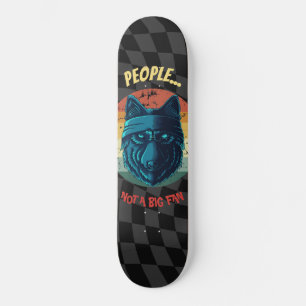 Skateboard Tableau de bord Carton bleu Loup