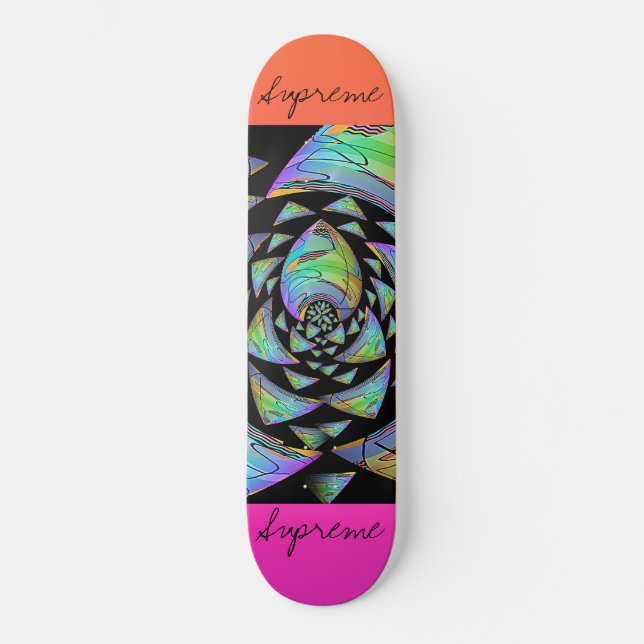 Skateboard Tableau de bord de conception Plante Abstrait (Recto)