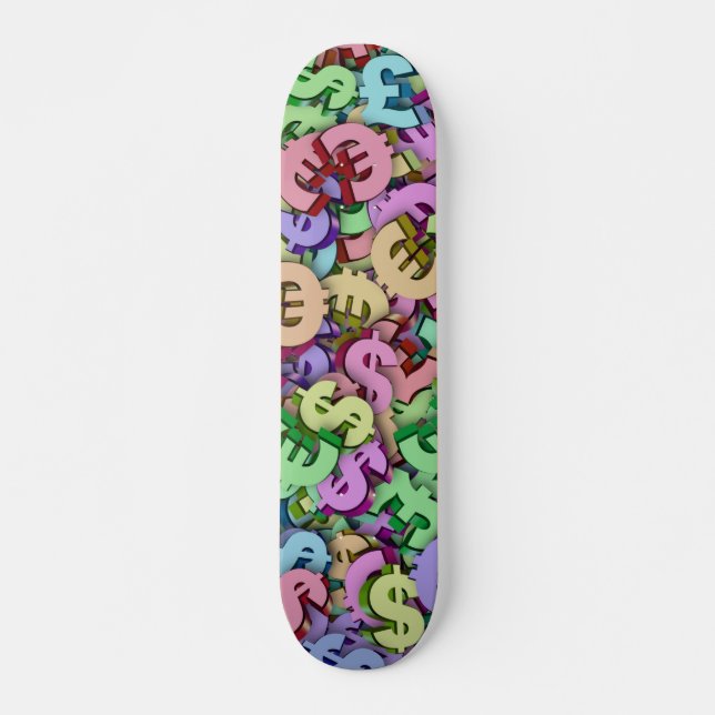 Skateboard tableau de bord de l'argent mondial (Devant)