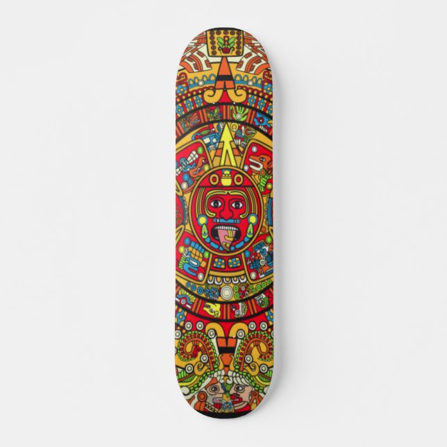 Skateboard Tableau de bord du calendrier aztèque (Devant)