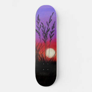 Skateboard Tableau de bord du coucher de soleil