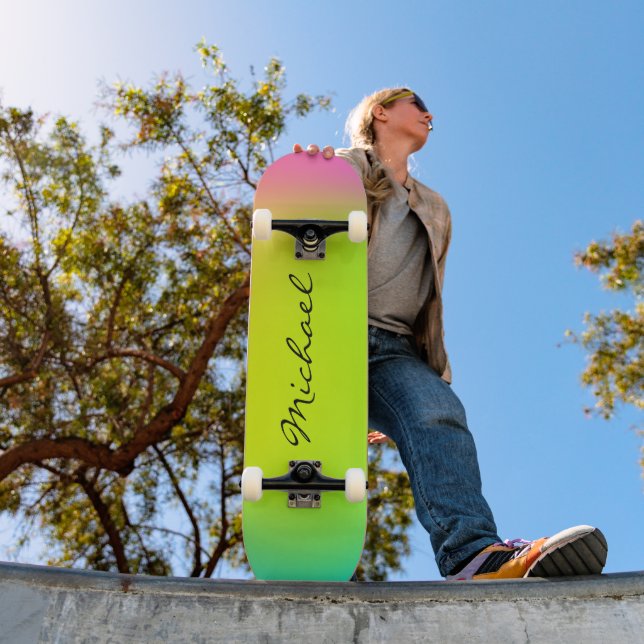 Skateboard Tableau de bord Neon Ombre personnalisé cool (Extérieur 1)