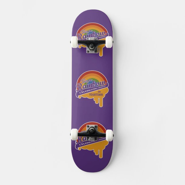Skateboard Tableau de bord personnalisé de l'équipe Rainbow (Recto)