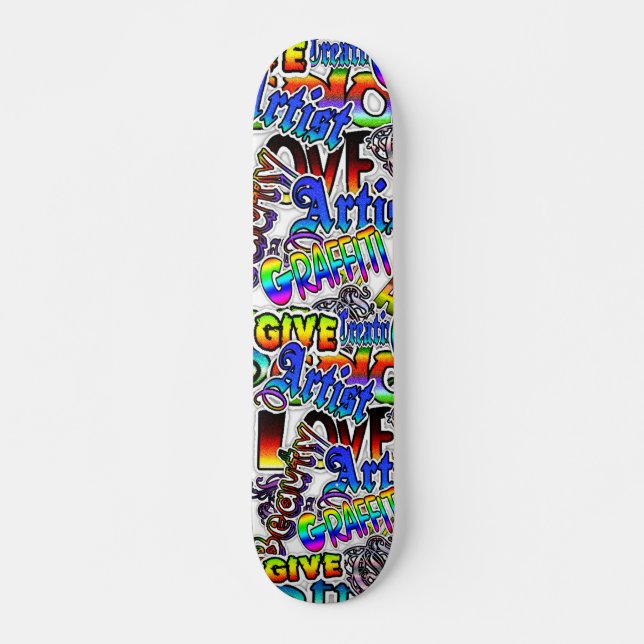 Skateboard Tableau de texte Graffiti (Devant)
