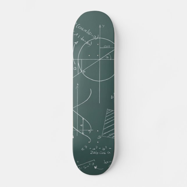 Skateboard Tableau noir de maths (Recto)