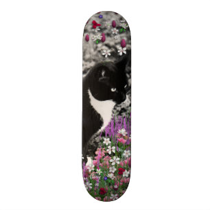 Skateboard Taches de rousseur en fleurs II - chat de Kitty de
