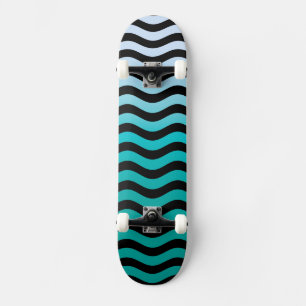 Skateboard Tailles turquoise ondulées