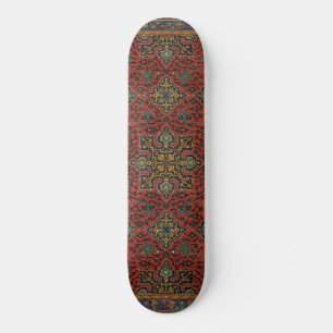 Skateboard Tapisserie de tapis persan rouge bleu classique
