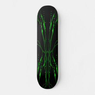 Skateboard Tatouage tribal du crâne de cerf - vert et noir