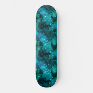 Skateboard Teal Galaxy Series Design 6