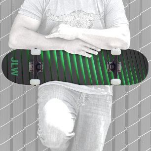Skateboard Techno Cyber Vert Tailles Noir
