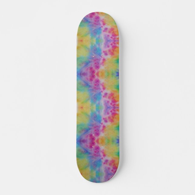 Skateboard Teinture Abstraite arc-en-ciel (Devant)