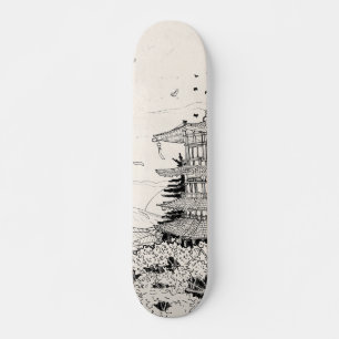 Skateboard Temple shinto Fuji Edo Période Japon Shogun Inspir