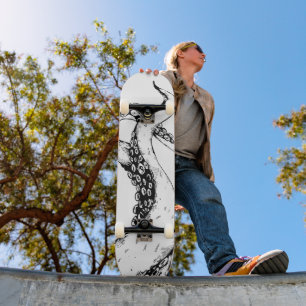 Skateboard tentacules de pieuvre planche à roulettes