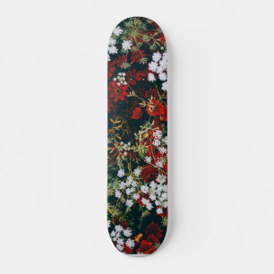 Skateboard terrasse de patin à fleurs