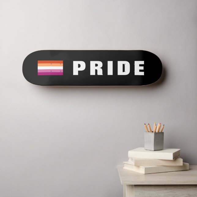 Skateboard Texte personnalisé LGBTQ - drapeau de la fierté le (Art mural (Horz))