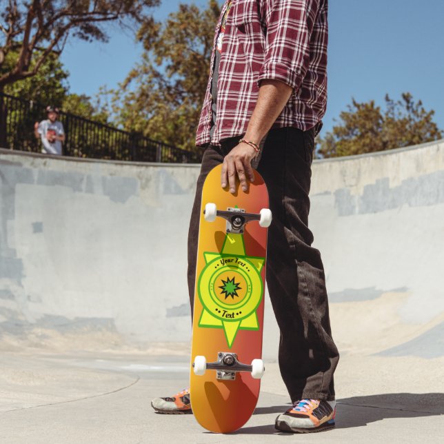 Skateboard Texte personnalisé . planche à roulettes (Extérieur 2)