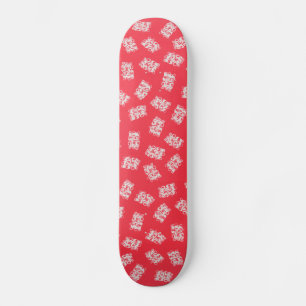 Skateboard Textile de Yukata de Japonais, Maneki Neko (chat