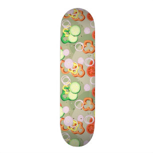 Skateboard Texture avec des tranches de légumes