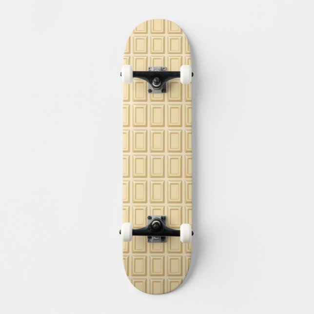 Skateboard Texture blanche de barre de chocolat (Recto)