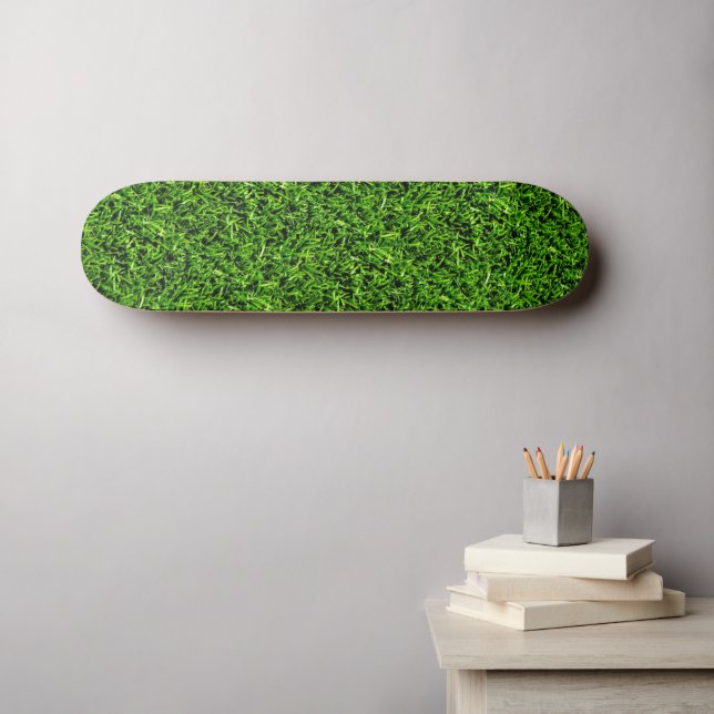 Skateboard Texture réaliste de l'herbe photo Funny vert brill (Art mural (Horz))