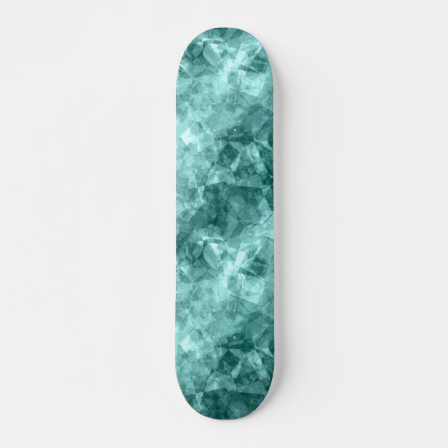 Skateboard Texture turquoise découpée (Devant)