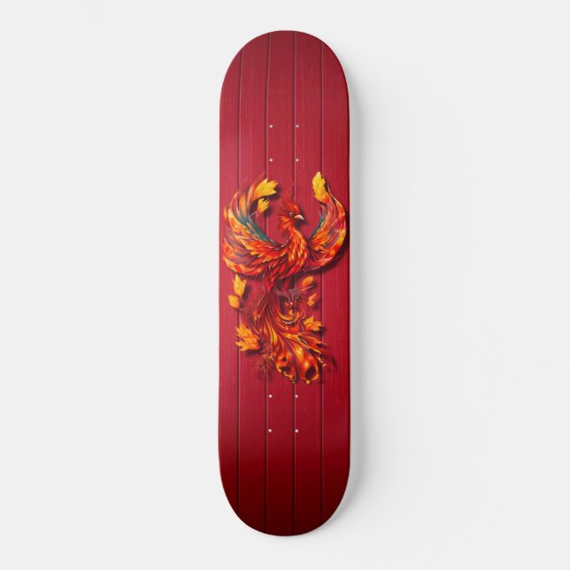 Skateboard Textures en bois rouge phénix (Recto)