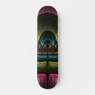 Skateboard Théâtre d'Imaginaire, Art Fractal Abstrait coloré