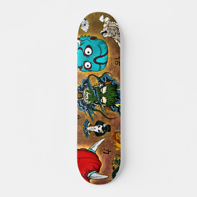 Skateboard Thème japonais (Devant)