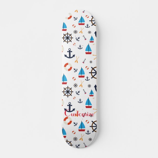 Skateboard Thème nautique Thunder_Cove (Devant)