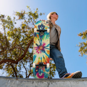 Skateboard Tie Dye Pop Art