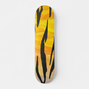 Skateboard Tiger noir et orange